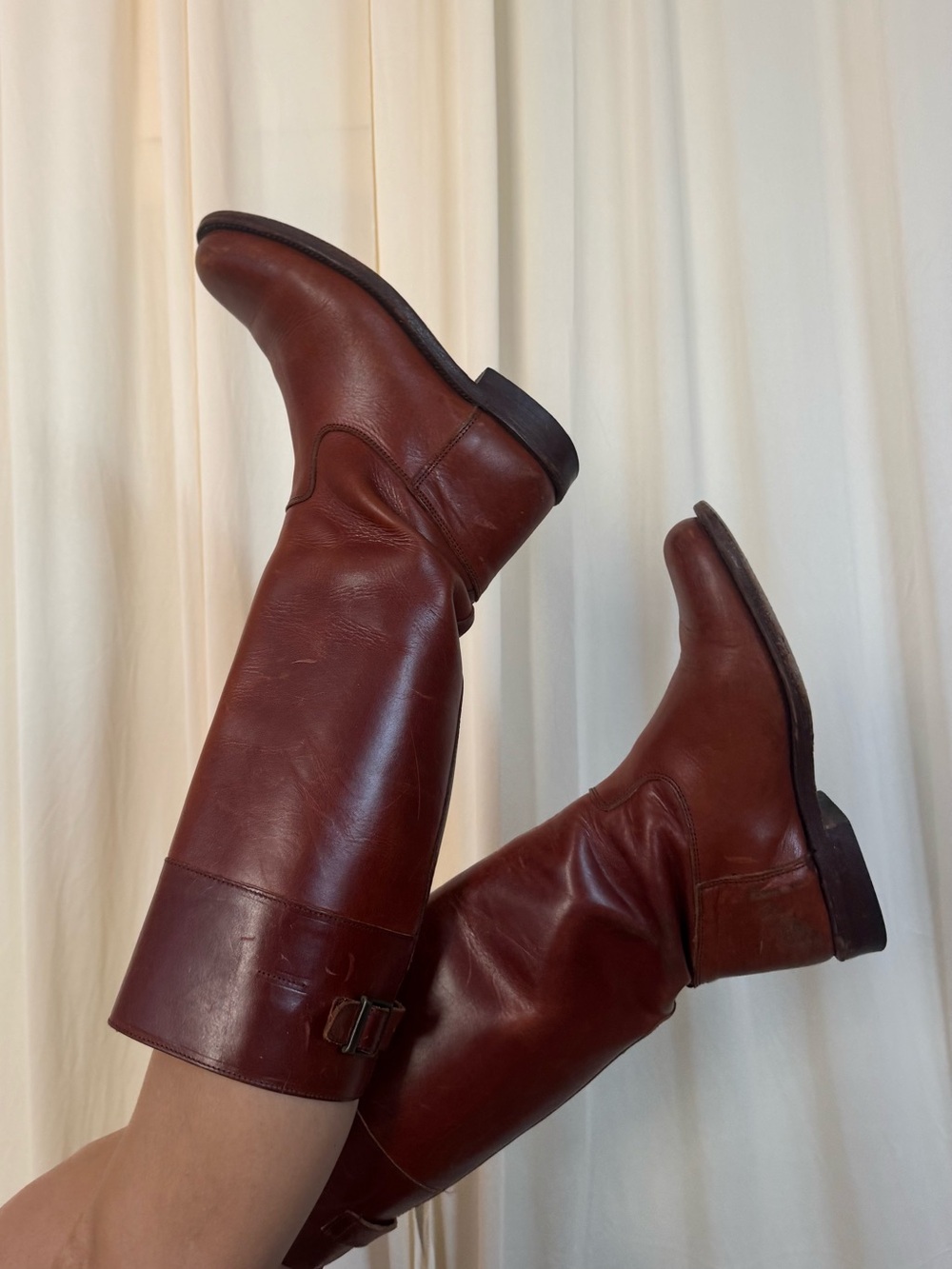 Spanish leather riding boots